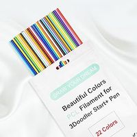 22 Colors 3D Doodler Pen Refills for 3Doodler Start+ 3D Pen Low Print Temperature 2.5mm PCL Filament Only for 3Doodler Start 3D Pen Each Color 15.2cm x 5 pcs Total 110 pcs