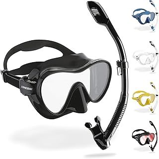 CRESSI F1 - Frameless Mask F1 or Combo Set Frameless Mask + Snorkel Dry for Diving and Snorkelling, One Size, Unisex