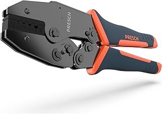 Presch Ferrule Crimp Tool - Crimping Tool - Heavy Duty Ratchet Crimping Tools for Wire End Bootlace Ferrules - End Terminal Crimper