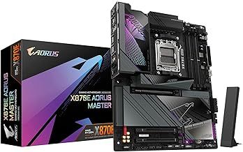 GIGABYTE X870E AORUS Master AMD AM5 LGA 1718 Motherboard, ATX, DDR5, 4X M.2, PCIe 5.0, USB4, WIFI7, 5GbE LAN, EZ-Latch, 5-Year Warranty