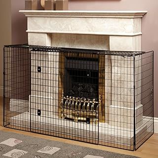 Fireside Extending Extendable Nursery Child Safety Fireguard Firescreen Black