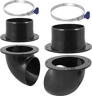 4" Dust Separator Cyclone Kit for Barrels, Trash Cans, Buckets or Custom Built Containers - Large Debris Falls to Bottom, Dust Flows to Collector