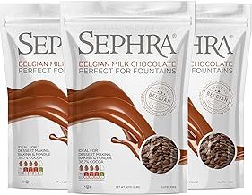 Sephra Milk Belgian Couverture Fountain Chocolate Callets (3 x 907g Bags)