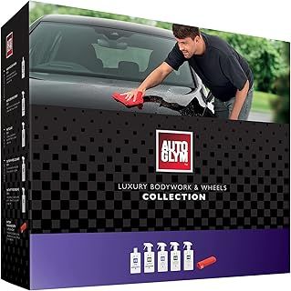 Autoglym Luxury Bodywork And Wheels Collection, 6pc Car Cleaning Kit, Car Cleaning Gift Set, Black