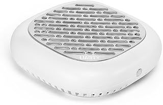 Nail Dust Collector Machine 130W New Strong Power Nail Dust Collector Powerful Suction Extractor Fan for Manicure, Professional Nail Filter for Nail Art (White&Silver)