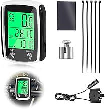 Bike Computer 19 Functions Universal IP54 Waterproof Bicycle Speedometer Odometer with LCD Backlit Display Touch Screen Automatic Start/Stop Wired Cycling Computer MTB Accessories for All Bikes