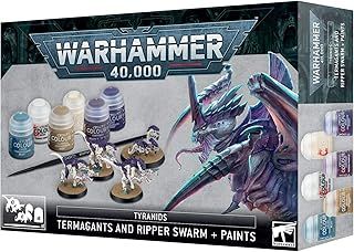 Games Workshop - Warhammer 40,000 - Tyranid: Termangants and Ripper Swarm + Paints Set