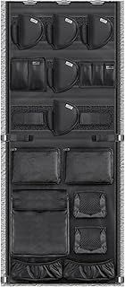 NEXT STATION Gun Safe Door Organizer, Black, Minimalist Style, 15 Compartments, Adjustable Width 18.5 to 23 Inches, Holds 15 Items