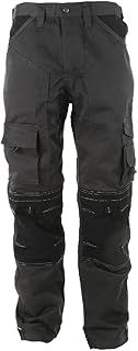 Apache Workwear Men's Site Trousers | APKHT Polycotton Holster Trouser | Grey/Black 30W x 33L | Cordura Side Cargo Pocket | Low Rise Comfort Waist | Reinforced Hem Knee Pad and Phone Pocket