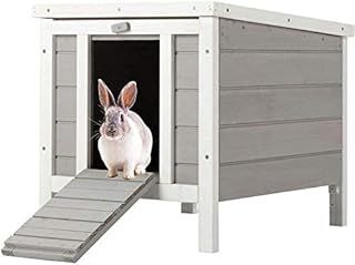 Cat/Puppy/Rabbit/Guinea Pig Wooden Hide House - 50 x 42 x 43cm (Grey)