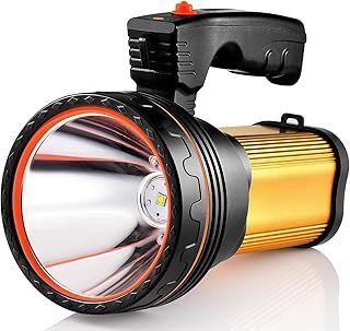 Torch Rechargeable, 180000LM Torches LED Super Bright, IP65 Waterproof Rechargeable Torch, 10000mAh Long Lasting Flashlight for Outdoor Emergency, Camping, Power Cuts, Hiking.