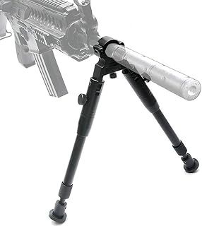 Clamp-on Bipod 6-9 inch Adjustable Folding Bipods Rubber Feet Metal,Gun Holders for Hunting Shooting Gun Sniper