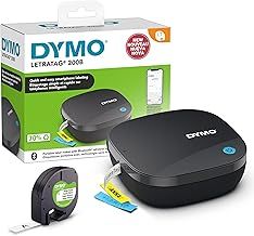 Dymo LetraTag 200B Bluetooth Label Maker | Compact Label Printer | Connects Through Bluetooth Wireless Technology to iOS and Android | Includes 1 White Paper Label Tape
