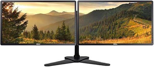 Dell Dual monitor Bundle Set - 2x P2414H 24" Inch Full HD 1080p IPS LED Monitor, VGA DVI DISPLAY Ports, Dual Monitor Leg Base Stand (Renewed)