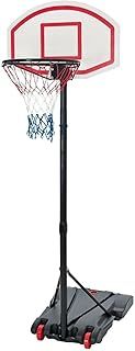 Taylor & Brown Fully Adjustable Freestanding Basketball Back Board Stand and Hoop Set Portable Hoop Net System on Wheels for Kids Youth Junior Outdoor Garden 165-205cm