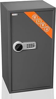 Brihard Business XXL Electronic LCD Safe 73x40x36 cm - Extra Large Electronic Safe with Code - Digital Keypad Lock LCD Screen - 2 x Adjustable Shelf