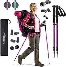 Trekrite Premium Walking Poles Set for Women, Anti Shock Adjustable Hiking Sticks for Ladies, Reliable & Strong Aluminum Trekking Poles with Accessories from a UK Based Company