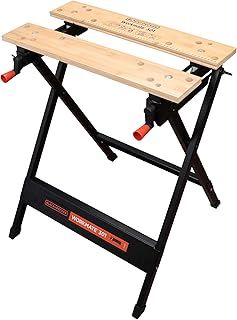 BLACK+DECKER Workmate, Work Bench Tool Stand Saw Horse Dual Clamping Crank, Heavy Duty Steel Frame, WM301