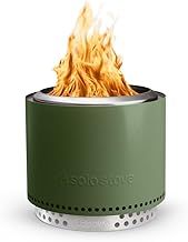Solo Stove Bonfire 2.0 with Stand, Smokeless Fire Pit | Wood Burning Fire Pits for Garden w/Removable Ash Pan, Portable Outdoor Firepit, Stainless Steel, 49.5 x 44.5 cm, 11.4 kg, Color: Ash