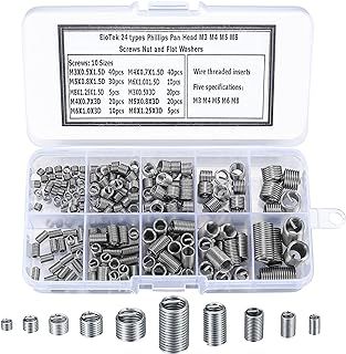 200 Pcs Helicoil Thread Repair Kit, M3-M8 Metric Thread Adapters, Reducing Nut & Sleeve Set
