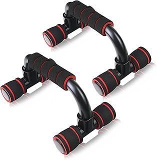 flintronic Push Up Bars, Pushup Stand, Strength Training - Workout Stands, Cushioned Foam Handles Grip, Non-Slip Sturdy Structure Push Up Bars for Men & Women Gym Exercise Equipment Floor Fitness