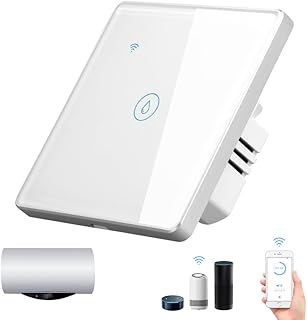 Smart Immersion Heater Timer, 40A 8000W WiFi Smart Switch with Timer, Smart Touch Boiler Timer Switch Works with Amazon Alexa & Google Assistant (White)