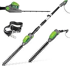 Gracious Gardens Corded Extendable Pole Hedge Trimmer 550W 2.5M Telescopic Hedge Trimmer Long Reach Hedge Cutter with 4 Position's, 10m Cable and Shoulder Strap Included