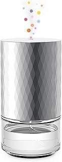 Airversa Waterless Diffuser Essential Oil 100ml Capacity Scent Air Machine for Home Aromatherapy Nebulizer Premium Metal Battery Operated 3 Mist Settings Timers Color Light AN3 Silver