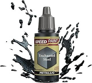 The Army Painter Speedpaint Enchanted Steel 2.0, Single Acrylic Paint 18ml One-coat Painting Soloution For Fantasy Tabletop Miniatures Like Warhammer 40k and Dungeons And Dragons Figures