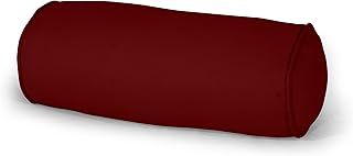 CHILIMILII Round Cervical Roll Bolster Pillow with Removable & Washable Cotton Cover, Round Pillow for Lower Back, Knees, & Neck Support, Great for Massage and Yoga (Medium(15x45cm), Red)