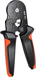 Ferrule Crimping Tool, Preciva Wire Crimper Plier, 0.25-6mm²/AWG23-10 Self Adjustable Ratchet Hand Hexagonal Bootlace Cable Crimp Pliers