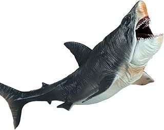 Large Shark Toys Megalodon 27CM, Realistic Shark Toy Figures, Megalodon Shark Figurine, Large Deep Sea Creature Plastic Hand-Painted Ocean Animal Model Playset for Bath Toy, Cake Topper, Collection