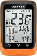 COOSPO BC107 Bike Computer Wireless GPS, Automatic Signal Acquisition Time Adjustment, Waterproof IP67 | Bluetooth ANT+| 2.4 Inch Automatic Backlight Bike Speedometer Suitable for All Bikes, Orange