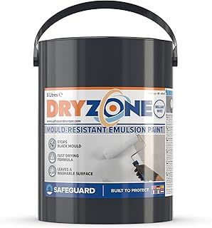 Dryzone Anti Mould Paint 5L White – Mould Resistant For 5 Years, 50m² - 60m² coverage