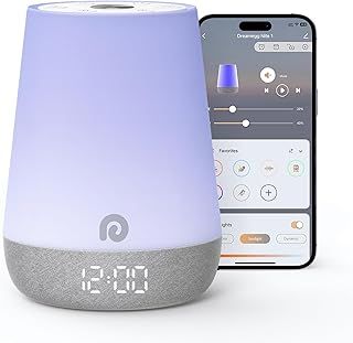 Dreamegg Sleep Trainer Clock for Kids - White Noise Machine with 34 Soothing Sounds, Alarm Clock with Lights, Ok to Wake, Nap Timer, White Noise App Control for Nursery Sleep Bedroom Routine