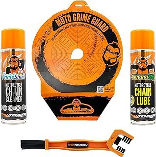 Tru-Tension | Moto Grime Guard Bundle | Chain Clean & Lube | Motorcycle Tools & Accessories