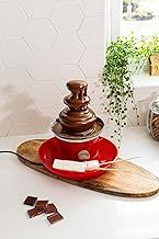 Marco Paul Hot Chocolate Fountain with Fondue Sets, Kitchen Set Including Chocolate Sauce, Drip Tray, Food Tray, Ideal for Halloween Parties with Marshmallows & Sweet Treats