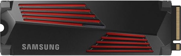 Samsung 990 PRO Heatsink NVMe M.2 SSD with heat sink, 2 TB, PCIe 4.0, 7,450 MB/s read, 6,900 MB/s write, Internal SSD with RGB for PC/console gaming and video editing, MZ-V9P2T0CW