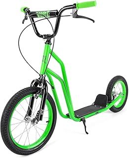 Xootz Kids BMX Scooter, for Beginner and Intermediate Riders, Green