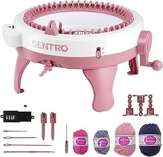 Nastopee Knitting Machine, 48 Needles Knitting Loom Machine with Row Counter, Knitting Board Rotating Double Knit Loom Machine Kit for Socks Hats Scarves, DIY Crochet Machine for Adults Children
