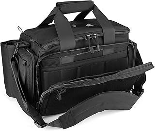 ProCase Tactical Gun Range Bag, Deluxe Padded Pistol Shooting Range Duffle Bag Large Handgun Magazine Ammo Gear Accessories Pouch for Hunting Shooting Range Sport -Black