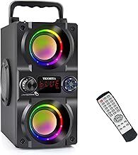 Bluetooth Speakers,40W Portable Bluetooth Speaker Dual Subwoofer,LED Colorful Light,Bluetooth 5.0 Wireless Stereo Party Speaker,10H Playtime Wireless Outdoor Boombox Speaker for Home,Camping,Travel