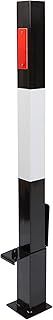 Removable Security Bollard, Black and White Heavy Duty Metal Parking Post Barrier