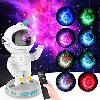 Astronaut Galaxy Projector, Spaceman Light Projector with Remote Control and Timer, 360° Rotation Astronaut Light Projector with Nebula, Space Star Projector Christmas Gifts for Kid