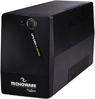 Tecnoware Power Systems - Uninterruptible Power Supply UK, 800VA, AVR Stabilizer for PC & Modem, DVR Surveillance, Silent Operation, Power Protection, UK Output, Black