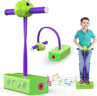 Pogo Jumper Stick for Boys Girls, Toys for 3 5 6 8 9 Year Old Boys or Girls Gifts for 3-12 Year Old Boys or Girls Toys Age 3-12 Sensory Toys for Autism Black
