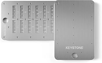 Storage, Crypto Capsule Metal Wallet, Cold Storage Backup, 24 Words Bitcoin Key Phrase Storage, 304 Steel Plate, Compatible with All BIP39 Wallets (Keystone Tablet Plus)