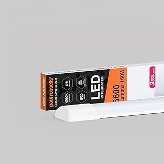 paul russells 6ft LED Batten, Ceiling Fitting Tube Light, 4000K Cool White, 60W, 6600 Lumens, Light for Office, Bathroom, Kitchen, Garage, Warehouse Fluorescent Lighting Replacement, 1 Pack