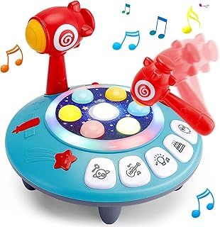 PROACC Sensory Toys for 1 Year Old Boys - Whack A Mole Game Baby Musical Toys Early Development Educational Activity Toy Gifts for 1 Year Olds Boys Girls Toddlers Kids