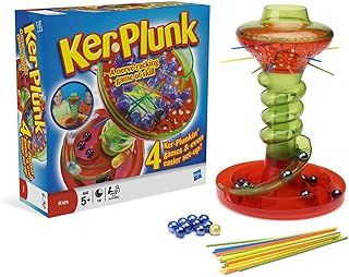 Hasbro Gaming Kerplunk Game for 5+ Year Old Kids | Nerve-Racking Skill Test | Family and Party Game-Night | Includes 30 Marbles, 28 Sticks, and More | 4 Ways to Play | Gift Idea for Classic Games Fans